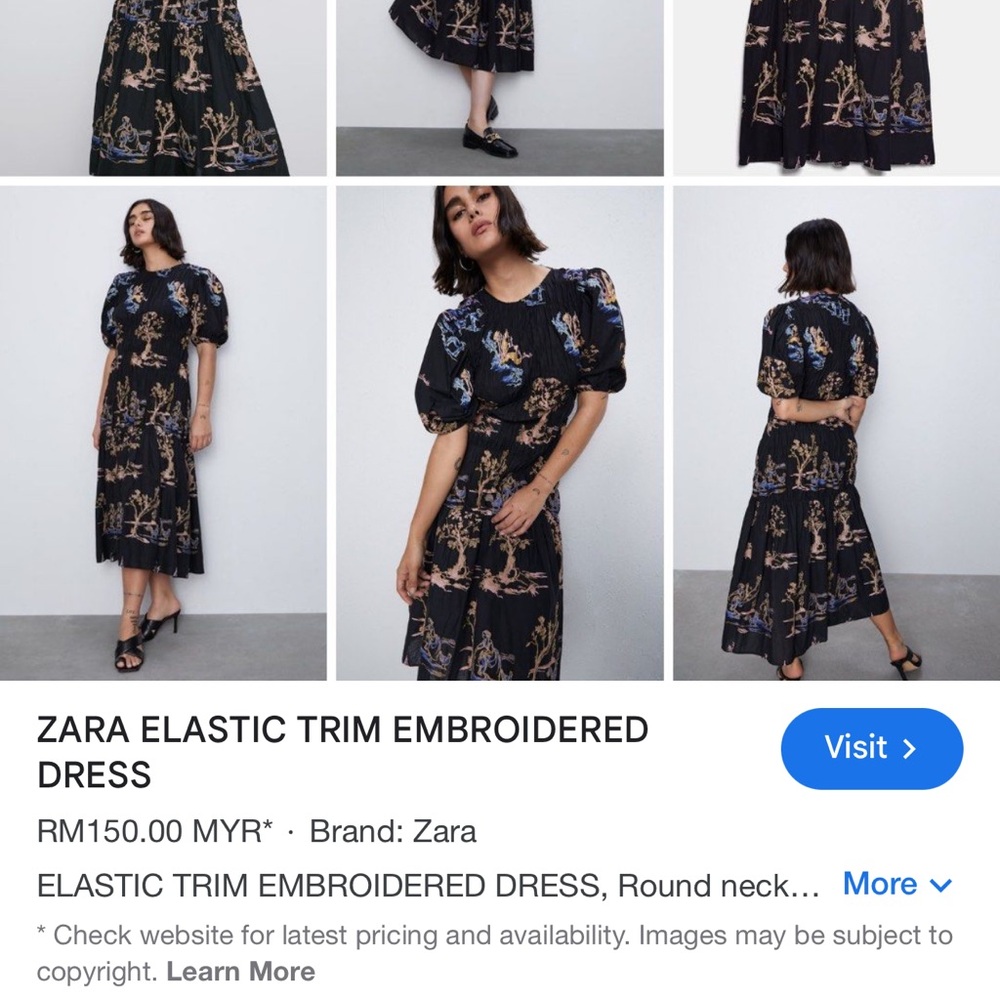 Zara Black and Tan Maxi Dress